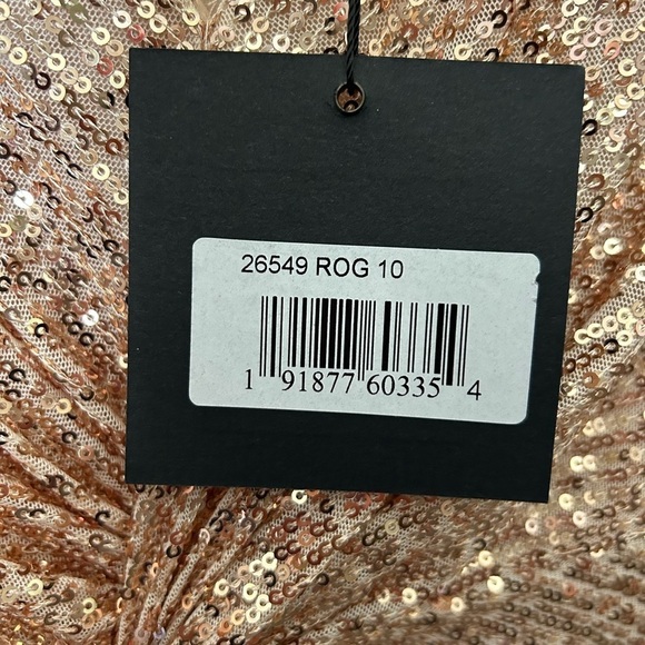 Mac Duggal 26549 NWT SEQUINED HI-LO FRONT TWIST MIDI DRESS - Picture 6 of 11